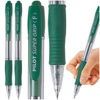DŁUGOPIS AUTOMATYCZNY OLEJOWY PILOT SUPER GRIP ERGONOMICZNY ZIELONY - 2 szt