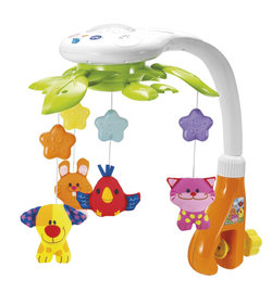 KARUZELA DO ŁÓŻECZKA MUZYCZNA Z PROJEKTOREM / LAMPKĄ POZYTYWKĄ WINFUN