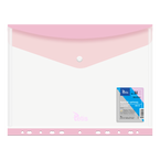 TECZKA KOPERTOWA A4 NA ZATRZASK NAPĘ Z EUROPERFORACJĄ PP RÓŻOWA TETIS