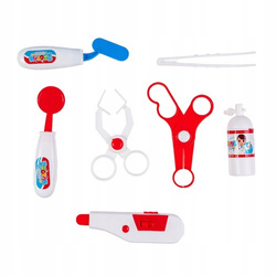 ZESTAW LEKARSKI MAŁY LEKARZ DOKTOR WALIZKA AKCESORIA MEDYCZNE NIEBIESKI