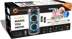 PRZENOŚNY GŁOŚNIK KARAOKE Z MIKROFONEM 600W BLUETOOTH BEZPRZEWODOWY N-GEAR