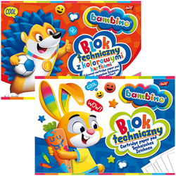 WYPRAWKA SZKOLNA BAMBINO XXL DUŻY ZESTAW BLOKI ZESZYTY FARBY KLEJ + GRATISY