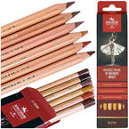 PASTELE SUCHE KOH-I-NOOR W DREWNIE BRĄZY GIOCONDA 6 sztuk ARTYSTYCZNE