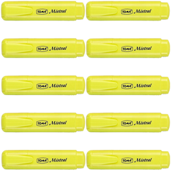 ZAKREŚLACZ BIUROWY SZKOLNY TOMA MISTRAL PISAK ŻÓŁTY PASTELOWY - 10 sztuk