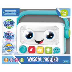 INTERAKTYWNE WESOŁE RADYJKO EDUKACYJNE UCZY FRAZ LICZB NAGRYWA SŁOWA E-EDU
