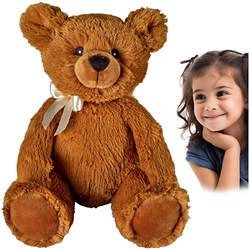 PLUSZAK MASKOTKA MIŚ MISIEK PRZYTULANKA MIĘKKA WŁOCHATA ECO-LINE 35 cm