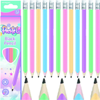 OŁÓWEK DREWNIANY HB PASTELOWY KEYROAD SZKOLNY 12 SZTUK TRÓJKĄTNY Z GUMKĄ