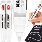 MARKER KREDOWY BIAŁY DO TABLIC SZKŁA TOMA OKRĄGŁY 4,5mm ZMYWALNY - 2 szt.