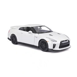 NISSAN GT-R 2017 BIAŁY BIAŁY SAMOCHÓD METALOWY POJAZD MODEL BBURAGO 1/24