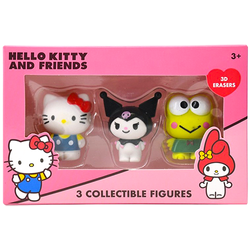 HELLO KITTY FIGURKI 3w1 KUROMI KEROPPI GUMKI DO ŚCIERANIA 3D SZKOLNE
