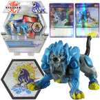 BAKUGAN HYDOROUS FIGURKA KOLEKCJONERSKA 3w1 SREBRNY WILK KARTY ŻETON