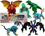 BAKUGAN ZESTAW 4w1 FIGURKI KOLEKCJONERSKIE DRAGONOID TROX HYDOROUS NILLIOUS