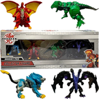 BAKUGAN ZESTAW 4w1 FIGURKI KOLEKCJONERSKIE DRAGONOID TROX HYDOROUS NILLIOUS