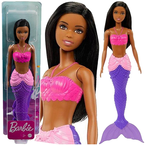 BARBIE DREAMTOPIA LALKA FIOLETOWA RUCHOMA SYRENKA BRUNETKA MATTEL