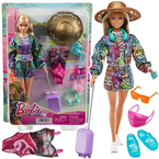 BARBIE LALKA WAKACYJNA W KAPELUSZU WALIZKA STRÓJ KĄPIELOWY PLAŻA WAKACJE