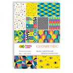 BLOK KREATYWNY Z MOTYWAMI GEOMETRIC RETRO VINTAGE OLDSCHOOL A4 HAPPY COLOR