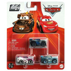 CARS AUTA MINI RACERS 3-PAK SAMOCHODY METALOWE MATTEL NICK FLIP JACKSON