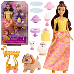 DISNEY PRINCESS LALKA KSIĘŻNICZKA BELLA WÓZEK Z PODWIECZORKIEM MATTEL