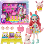 ENCHANTIMALS LALKA BREE BUNNY 3 ZWIERZĄTKA NIESPODZIANKI MATTEL KRÓLICZEK