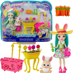 ENCHANTIMALS LALKA FLUFFY BUNNY RODZINA KRÓLICZKÓW W OGRODZIE WIOSENNYM