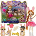 ENCHANTIMALS ROYAL LALKA BRYSTAL BUNNY I RODZINA KRÓLICZKÓW FIGURKI