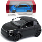 FIAT 500e MODEL KOLEKCJONERSKI SAMOCHÓD CZARNY 1:28 KINSMART