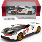 FORD GT HERITAGE EDITION MODEL KOLEKCJONERSKI BIAŁY 1:38 KINSMART