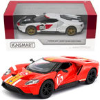 FORD GT HERITAGE EDITION MODEL KOLEKCJONERSKI CZERWONY 1:38 KINSMART