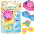 GUMKA DO ŚCIERANIA MAZANIA 3D SUMMER OKULARY KAPELUSZ STRÓJ STARPAK 4 szt.