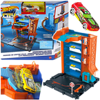 HOT WHEELS CITY RAJDOWY PARKING GARAŻ PIĘTROWY Z AUTKIEM MATTEL