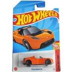 HOT WHEELS TESLA ROADSTER THEN AND NOW SAMOCHODZIK POMARAŃCZOWY MATTEL