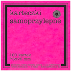 KARTECZKI SAMOPRZYLEPNE NEONOWE BLOCZEK KOSTKA 75x75mm 100K RÓŻOWE FLUO