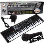 KEYBOARD PIANINO Z MIKROFONEM OGANY INSTRUMENT MUZYCZNY RADIO 61 KLAWISZY