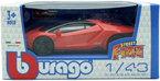 LAMBORGHINI CENTENARIO CZERWONY SAMOCHÓD METALOWY AUTO MODEL BBURAGO 1:43