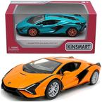 LAMBORGHINI SIAN FKP 37 MODEL KOLEKCJONERSKI POMARAŃCZOWY 1:40 KINSMART