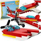 LEGO CREATOR 3w1 CZERWONY SAMOLOT ODRZUTOWIEC MOTORÓWKA SASZETKA 30669