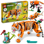 LEGO CREATOR 3w1 MAJESTATYCZNY TYGRYS RYBKA PANDA CZERWONA KLOCKI 31129