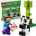 LEGO MINECRAFT STEVE I MAŁA PANDA DRZEWKO 35 EL. FIGURKI SASZETKA 30672