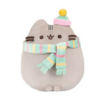 MASKOTKA KOTEK PUSHEEN ZIMOWY W CZAPCE I SZALIKU  24 CM ORYGINALNA