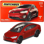 MATCHBOX TESLA MODEL X CZERWONA SAMOCHODZIK METALOWY MATTEL AUTKO RESORAK