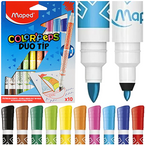 MAZAKI PISAKI FLAMASTRY DWUSTRONNE COLORPEPS DUO TIP MAPED 10 KOLORÓW