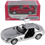 MERCEDES-BENZ SLS AMG MODEL KOLEKCJONERSKI SREBRNY 1:36 KINSMART