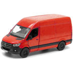 MERCEDES-BENZ SPRINTER CZERWONY MODEL KOLEKCJONERSKI BUS 1:48 KINSMART