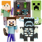 MINECRAFT FIGURKI METALOWE KOLEKCJONERSKIE 4 SZT. STEVE ALEX CREEPER WARDEN