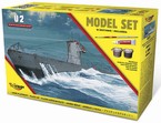 MODEL DO SKLEJANIA NIEMIECKI OKRĘT PODWODNY TYP U2 1:400 MIRAGE HOBBY