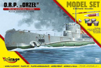 MODEL DO SKLEJANIA POLSKI OKRĘT PODWODNY 1939 ORP ORZEŁ 1:400 MIRAGE HOBBY