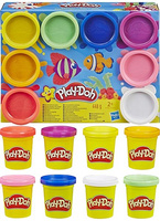 PLAY DOH CIASTOLINA TĘCZOWA TUBY 8 KOLORÓW MASA PLASTYCZNA MIĘKKA HASBRO