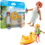 PLAYMOBIL AQUAPARK PLAŻOWICZKA Z DZIECKIEM  FIGURKI AKCESORIA