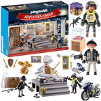 PLAYMOBIL POLICJA KALENDARZ ADWENTOWY KRADZIEŻ W MUZEUM FIGURKI MOTOCYKL