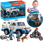 PLAYMOBIL TRANSPORTER PIENIĘDZY SAMOCHÓD POLICYJNY ACTION HEROES 66 EL.